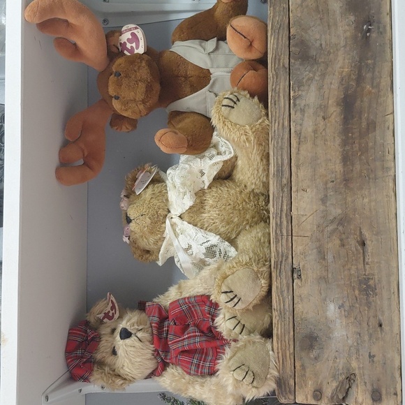 Set of Three Large Vintage TY Attic Treasures Plush Animals - Picture 1 of 2